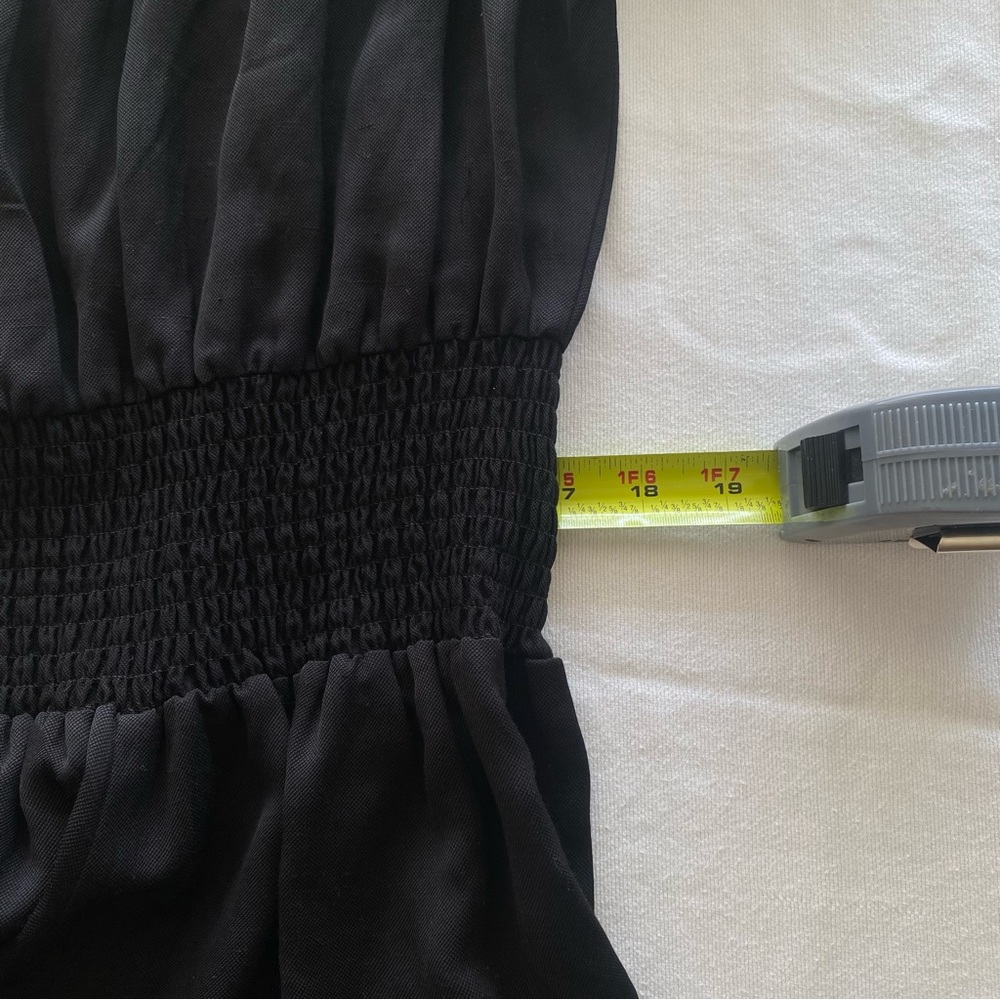 Maje Ilanda Off-The-Shoulder Romper Size 36 Black Linen Viscose Blend Casual - Picture 9 of 12